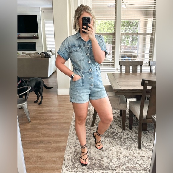 Free people Marci Cuffed Shortall romper - Picture 5 of 10